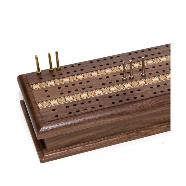 Bello Games Deluxe Walnut Cribbage & Card Set