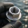 Nuts made of stainless steel with serrated edge, M3, nuts