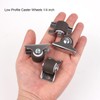 Luxinika Mini Fixed Caster Wheels 1 Inch Low Profile Small