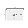 NIUBEE 5x7 Clear Acrylic Desktop Picture Frame, Beveled Frameless Plexiglass