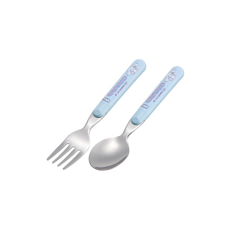 Skater SFR1-A Sanrio Cinnamoroll, Mashugummy Spoon and Fork Set, Cutlery,