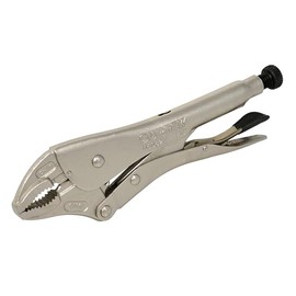Surtek 115082 Pinza de presión cromada quijada curva de 10"