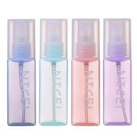 SINIDE Spray Bottles 50ML, 1.7oz Empty Fine Mist Plastic Mini Travel Bottle Set, TSA Approved Refillable Containers Portable Makeup Sprayer for Perfume, Liquids, Aromatherapy, Travel Size (4 Pack)