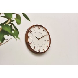 Interform CL-3350BN Wall Clock Radio Clock Oranto Brown 11.8 inches (30 cm) Diameter Radio Step Movement