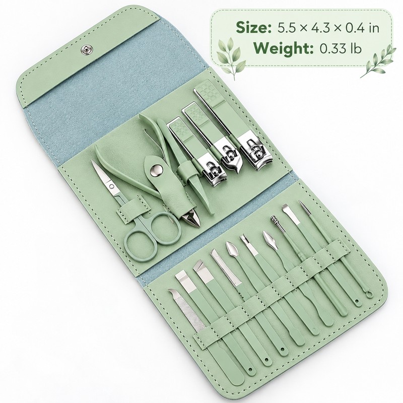16-Piece Manicure Pedicure Kit for Nail Care – Stainless Steel