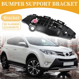 Partuto Bumper Support Bracket No.525360R070 - Left Driver Side Bumper Bracket - for Toyota RAV4 2019-2024 ABS Plastic Black - 1 Pc