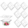 Chris.W 8 PCS Polycarbonate Hotel Pan Lids with Handle, 1/6