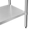 ROCKPOINT Stainless Steel Table for Prep & Work with Backsplash