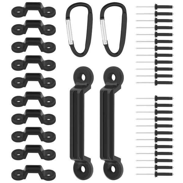 Apaspoil Kayak Tri-Grip Rivets Kit (24Pcs),12 Pcs Tie Down Eyelet