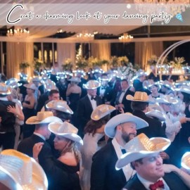 Set De 2 Sombreros De Vaquero Con Luz Para Boda