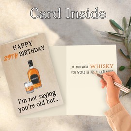 Abeletree 29th Birthday Card, Happy 29th Birthday Decorations for Men Women, 29 Birthday Gifts for Husband Wife, 29 Year Old Bday Gifts Card for Him Her