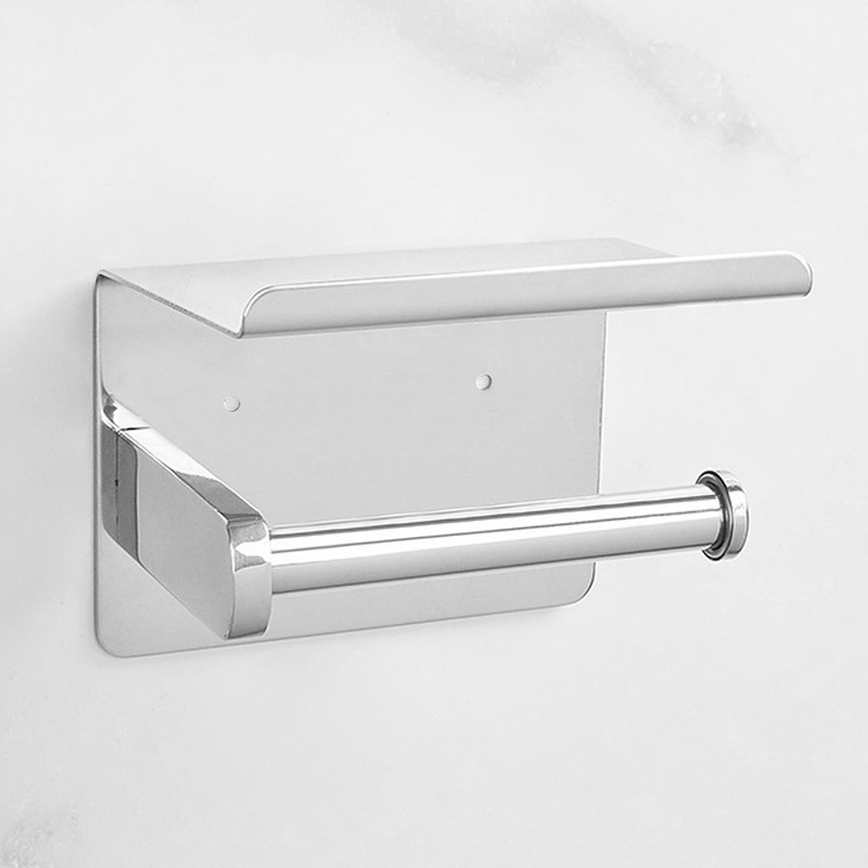 Stainless Steel Wall Mounted Toilet Roll Paper Holder with Mobile