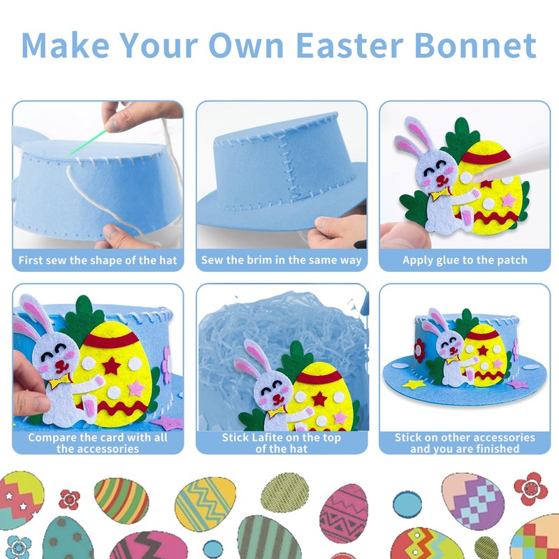 Easter Bonnet Decorations Kit,Make Your Own Easter Bonnet,Easter Bonnet Hat