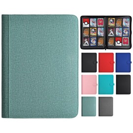 HerriaT Trading Card Binder - 9 Pocket PU Cover Collection for 360 Cards, Premium Book, Sturdy Holder Folders, Album for YuGiOh, MTG, TCG, Game & Sports Cards
