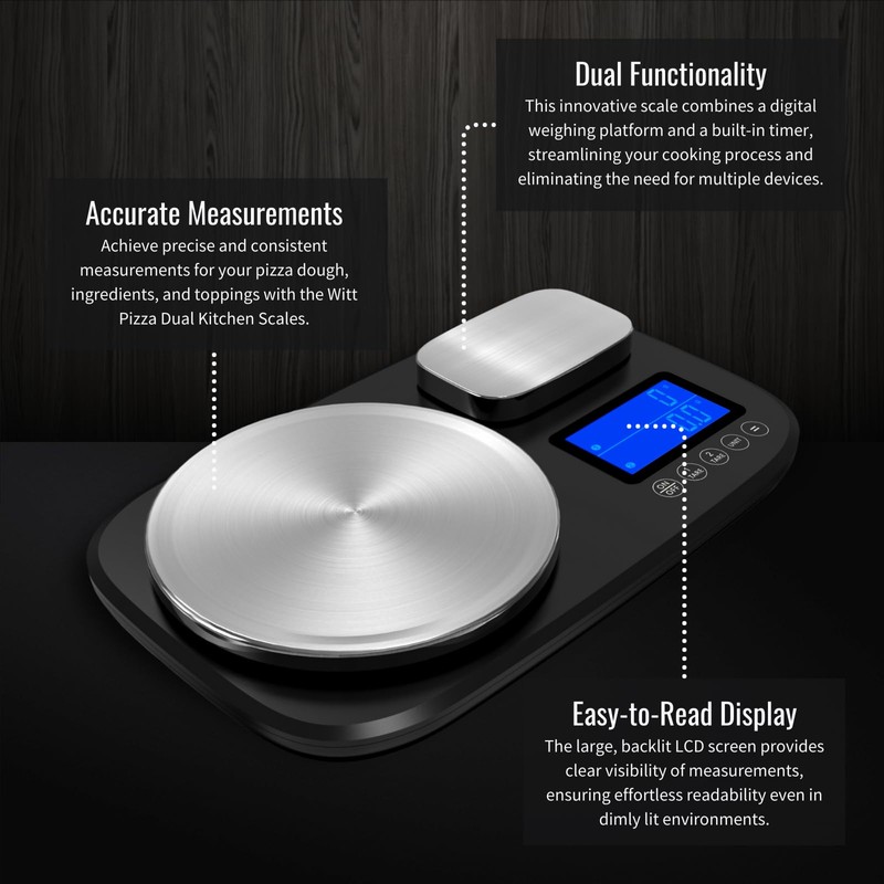 Witt Pizza Dual Kitchen Scales: Perfect Precision for Your Pizza