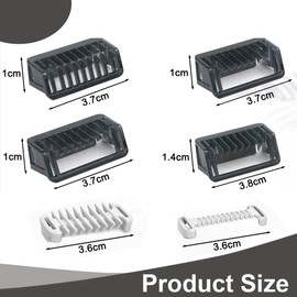 PRAOFRT 8-Piece Attachment Protective Comb Set with 1/2/3/5 mm Fixing Combs, Compatible with QP2734 QP2824 QP25XX QP26XX 360 Pro