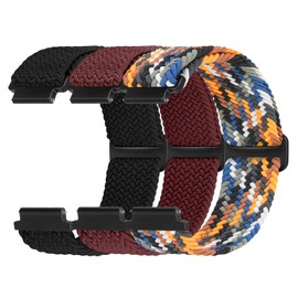 Braided Nylon Watch Bands Compatible with 16mm 18mm 19mm 20mm 22mm Watch Bands Quick Release Replacement Wristband, Adjustable Stretchy Straps Fabric Bands for Men Women(16mm)