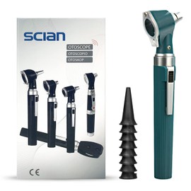 Scian Otoscope - Ear Scope with Light, Ear Infection Detector, Pocket Ear Checker Kit with 3X Magnify Lens & 8 Speculum Tips for Kids,Elders,Dogs,Home Use (Green)