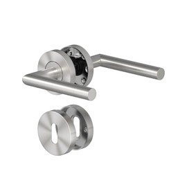 AwmnSrman Door Handles Interior Doors Door Handle Set Stainless Steel Toilet The Shape of L BB Deadlock Silver