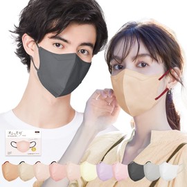 OKUYOSHI 3D Mask, 44 Pieces, Japanese Planning Mask, Small, 3D Mask, Skin-friendly Bicolor Mask, Bicolor Mask, Summer Mask, Small Face Mask, Color Mask, Non-woven Fabric, Disposable, Non-Woven Fabric, Wide Ear Strings, No Sore Ears