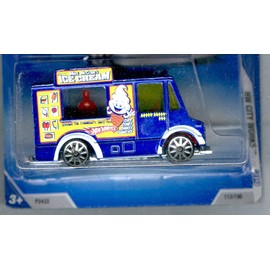 2009 Hot Wheels HW City Works Blue Ice Cream Truck w/ 10 SPs (7 of 10) #113/190 1:64 Scale