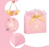 Pink Happy 18th Birthday Gift Bag with Tissue Paper and