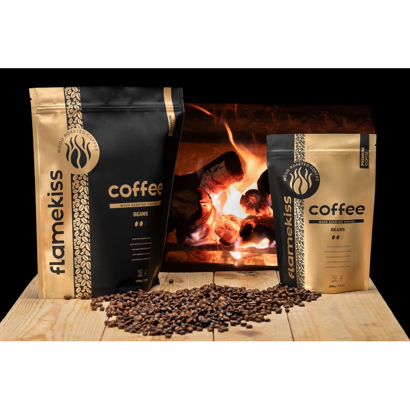 Flamekiss Coffee Beans 250 g - Premium Artisan Wood Fire