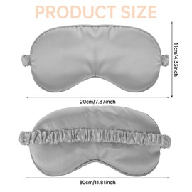 Giantree 2 Stück Seidene Schlafmaske, Seide Augenmaske Weiche Augenbinde Schlafen Lichtblockierend Schlafmaske Herren Schlafmaske Seide für Pause, Reise oder Ruhige Einschlafen Damen (Schwarz + Grau)