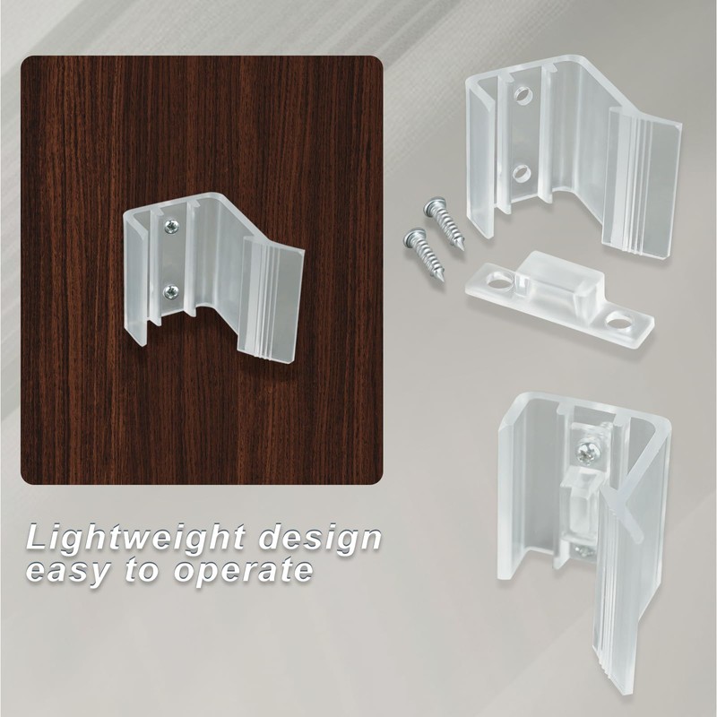BMIROAMDFE 4 Sets Mirrored Door Latch for Camper RV Sliding