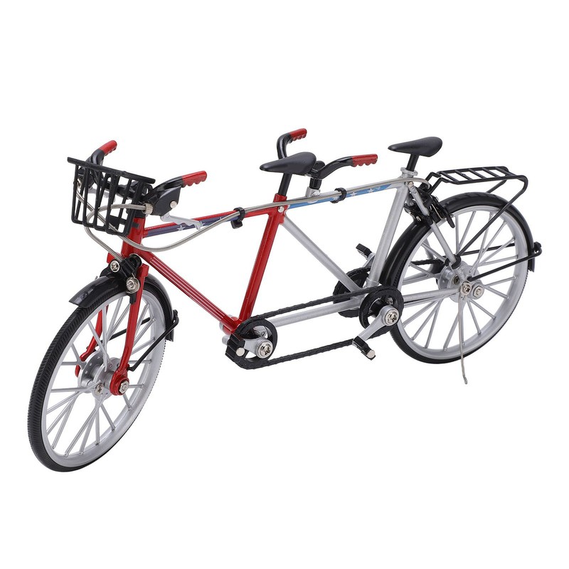 Bicycle Model Tandem Bicycle 1/10 Simulation Bike Detachable for Boys