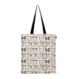 Ecoright Canvas Reusable Cotton Tote Bag for Women, for School, Grocery, Shopping, Beach & Gifts for Womens