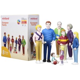 Miniland 27395 - Europäische Familie 8 Figuren 12,5 cm / 4,5 cm