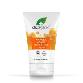 Dr Organic Manuka Honey Foot Cream, Moisturising, Dry Skin, Mens, Womens, Natural, Vegetarian, Cruelty-Free, Paraben & SLS-Free, Recycled & Recyclable, Organic, 125ml, Packaging may vary