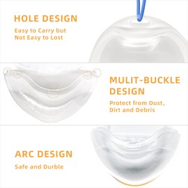 Dummy Case 2Pcs Transparent Pacifier Case Pacifier Holder Box BPA-Free Nipple Shield Case for Travel and Home