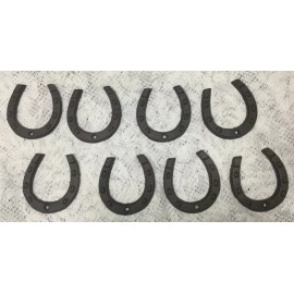 Set Of 8, Small Cast Iron Decorating Horseshoes, Rustic