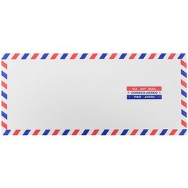 LUXPaper #10 Commercial Flap Business Envelopes | 4 1/8" x 9 1/2" | Airmail | 20lb. Text | 50 Qty