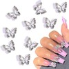 20PCS Star Nail Charms for Nail Art 3D Silver Alloy
