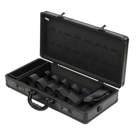 Fetcoi Black Barber Case, Professional Barber Cases for Clippers and Supplies, Professional Barber Tool Travel Case Hairdresser Salon Clipper Trimmer Holder Organizer Box with Code NumLock