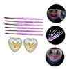 BIUDECO 2 Pack Crystal Nail Art Cups 6 Wave Brush