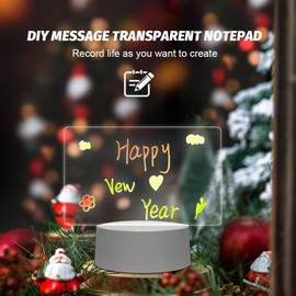 Birthday Gift for Women, Gifts for Girlfriend, Mum, Wife, Sister, Girls, Children, Christmas Gifts, Bedside Lamp with LED Letterboard, 3D Night Light for Her, Anniversary, Wedding, Square