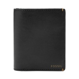 Fossil Men's Joshua Cactus Leather Bifold, 8.89 cm L x 1.27 cm W x 10.16 cm H, black