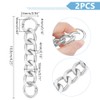 UNICRAFTALE About 2Pcs 4.25" Purse Extender Chain Silver Bag Extender