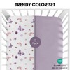 Little Grape Land Crib Sheets Fitted 2 Pack, Baby Crib