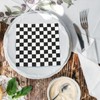 100 Pcs Plaid Napkins Checkered Disposable Paper Napkins Black and