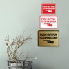 Signs ByLITA Classic Framed Push button to open door (finger