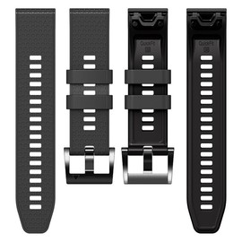Fleshy Leaf Small Circle Bicolor watch band 22mm Compatible with Garmin Fenix 7,Fenix 6,Fenix 6 Pro,Fenix 5,Fenix 5 Plus,Approach S60 S62,Forerunner 935，Quick Release Strap Wristband (Gray black)