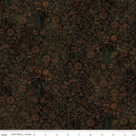 Riley Blake Fabrics Bittersweet Farm C14855 Midnight by Teresa Kogut for Riley Blake - by half-yard