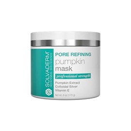 Solvaderm Pore Refining Pumpkin Mask - Self-Warming - Hydrates Cleanses & Exfoliates for Radiant Skin - Absorbs Dirt, Excess Oils, and Reduces Pore Size - Pumpkin, Vitamin E & Ceramide NP - 6 oz