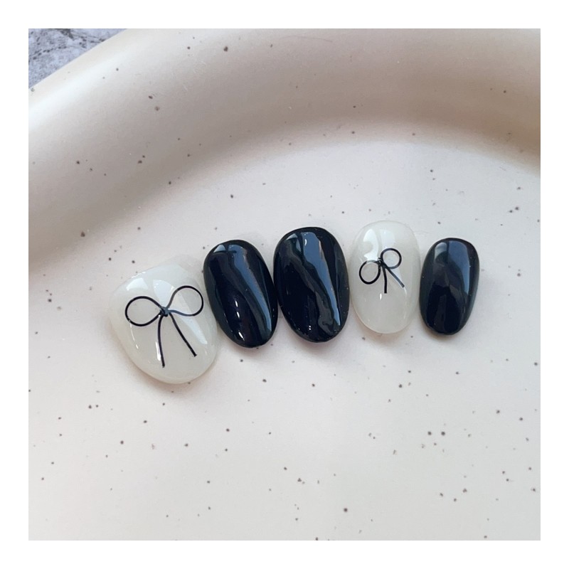 Simple wire ribbon ꔫ - short almond / 심플 와이어리본