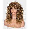 ANNISOUL Ombre Blonde Curly Wigs for Black Women Long Curly